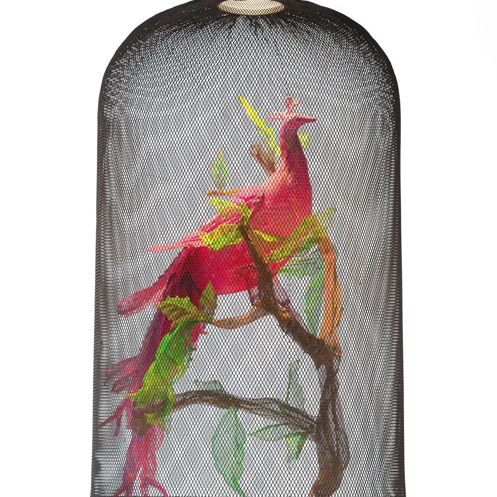 ★QUMAPON ROUGE+QUMAPON PEACOCK Curio Hanging Lamp Peacock, Large | Kenneth Cobonpue