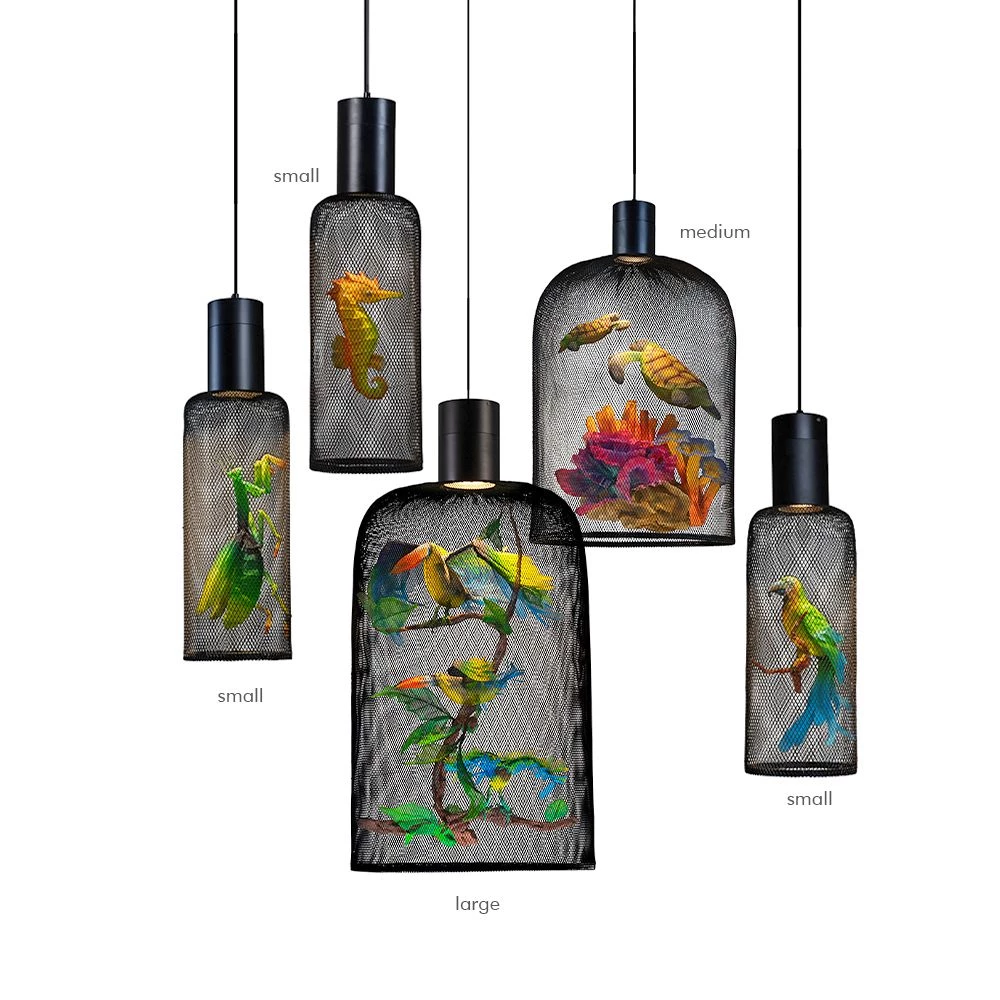 Curio Hanging Lamp Toucan, Large | Kenneth Cobonpue